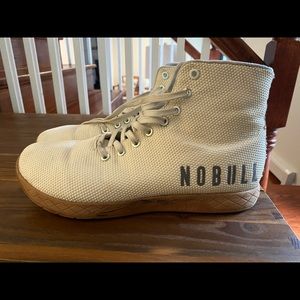 Nobull high top ivory trainers size 10.5